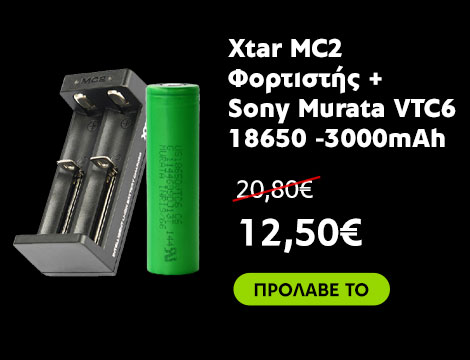 Xtar MC2 Φορτιστής + Sony Murata VTC6 18650 -3000mAh